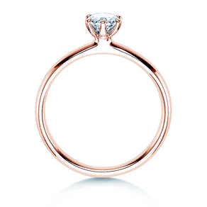 Verlobungsring Classic 6 in 14K Roségold mit Diamant 0,30ct H/SI