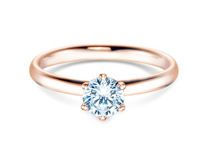 Verlobungsring Classic 6 in 18K Roségold mit Diamant 0,60ct H/SI