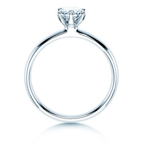 Verlobungsring Classic 6 in 18K Weißgold mit Diamant 0,60ct H/SI