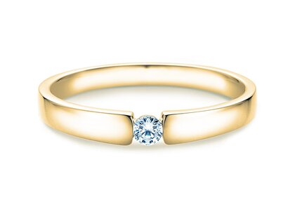 Verlobungsring Infinity Petite in 14K Gelbgold mit Diamant 0,09ct G/SI