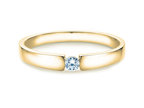 Verlobungsring Infinity Petite in 14K Gelbgold mit Diamant 0,09ct G/SI