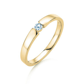 Verlobungsring Infinity Petite in 14K Gelbgold mit Diamant 0,09ct G/SI