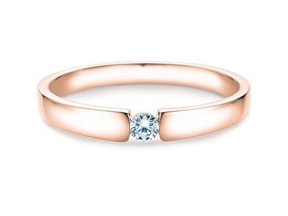 Verlobungsring Infinity Petite in 14K Roségold mit Diamant 0,09ct G/SI