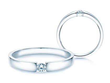 Verlobungsring Infinity Petite in 14K Weißgold mit Diamant 0,09ct G/SI