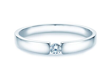 Verlobungsring Infinity Petite in 14K Weißgold mit Diamant 0,09ct G/SI