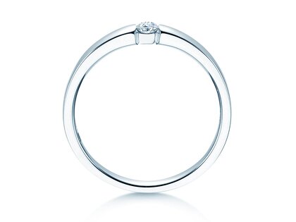 Verlobungsring Infinity Petite in 14K Weißgold mit Diamant 0,09ct G/SI