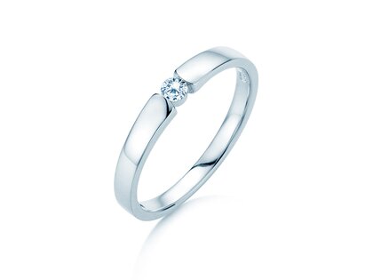 Verlobungsring Infinity Petite in 14K Weißgold mit Diamant 0,09ct G/SI