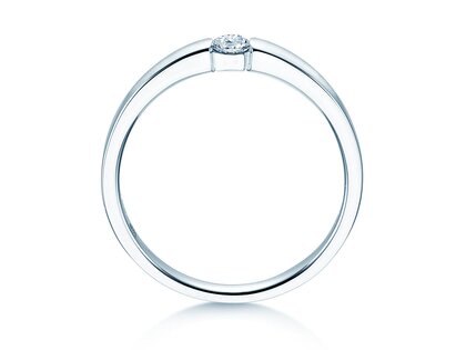 Verlobungsring Infinity Petite in 14K Weißgold mit Diamant 0,13ct G/SI