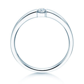 Verlobungsring Infinity Petite in 14K Weißgold mit Diamant 0,13ct G/SI