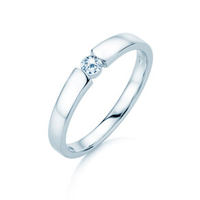 Verlobungsring Infinity Petite in 14K Weißgold mit Diamant 0,13ct G/SI