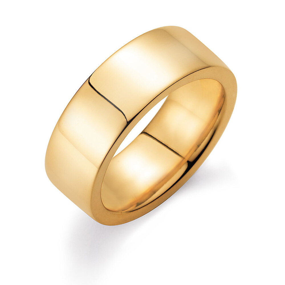 Herrenring Modern 7,5mm in 14K Gelbgold poliert