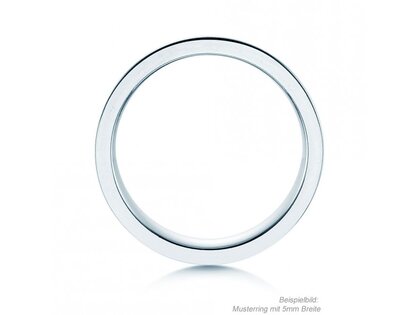 Herrenring Modern 3mm in Silber 925/- matt