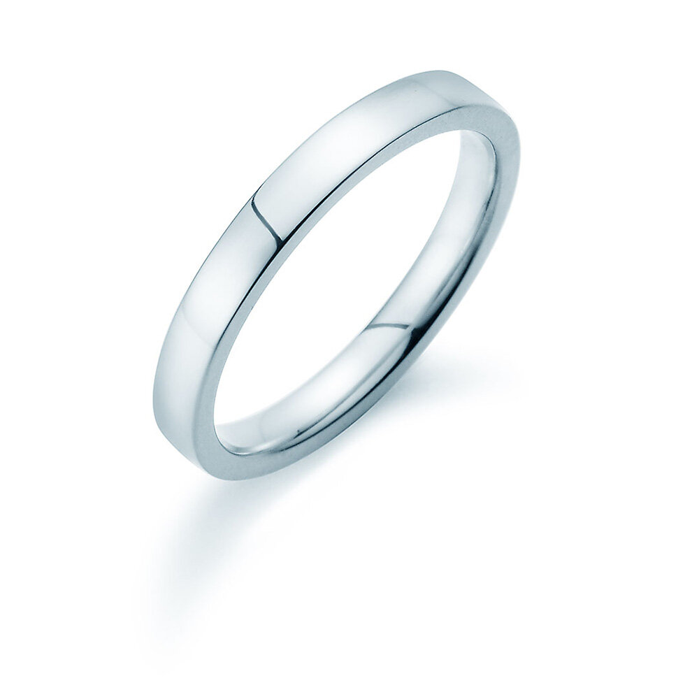 Herrenring Modern 3mm in Silber 925/- poliert