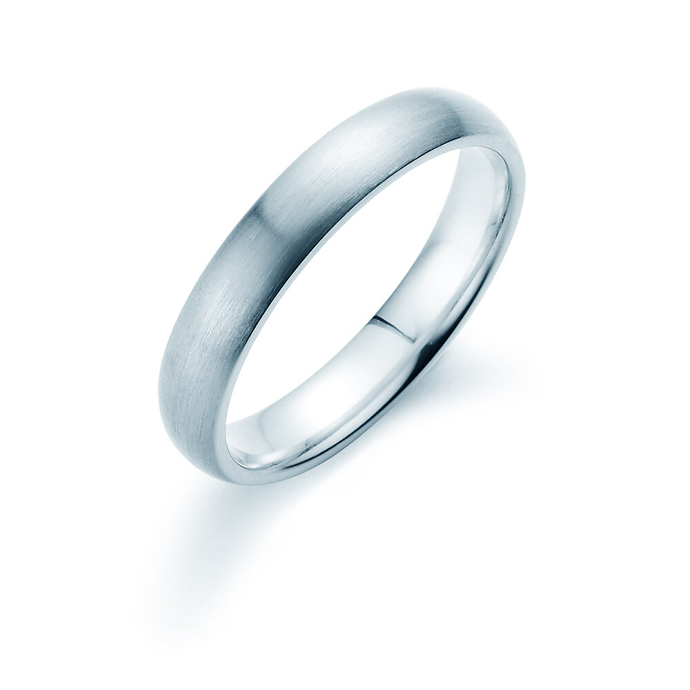 Herrenring Classic 4mm in Platin 950/- matt