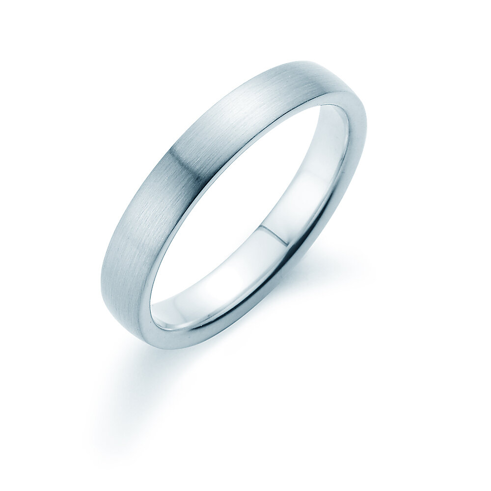 Herrenring Infinity 4mm in Silber 925/- matt