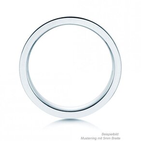 Herrenring Modern 4mm in Silber 925/- matt