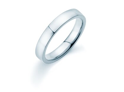 Herrenring Modern in 18K Weißgold poliert