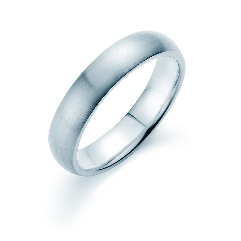 Herrenring Classic 5mm in Platin 950/- matt