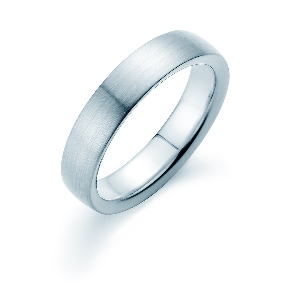 Herrenring Infinity 5mm in Platin 950/- matt
