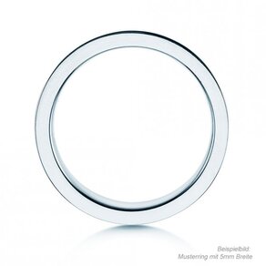Herrenring Modern 4,5mm in 14K Weißgold poliert