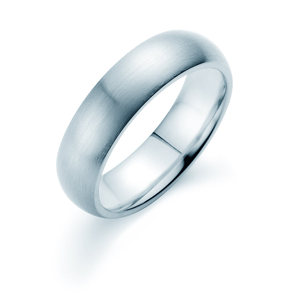 Herrenring Classic 5,5mm in Platin 950/- matt
