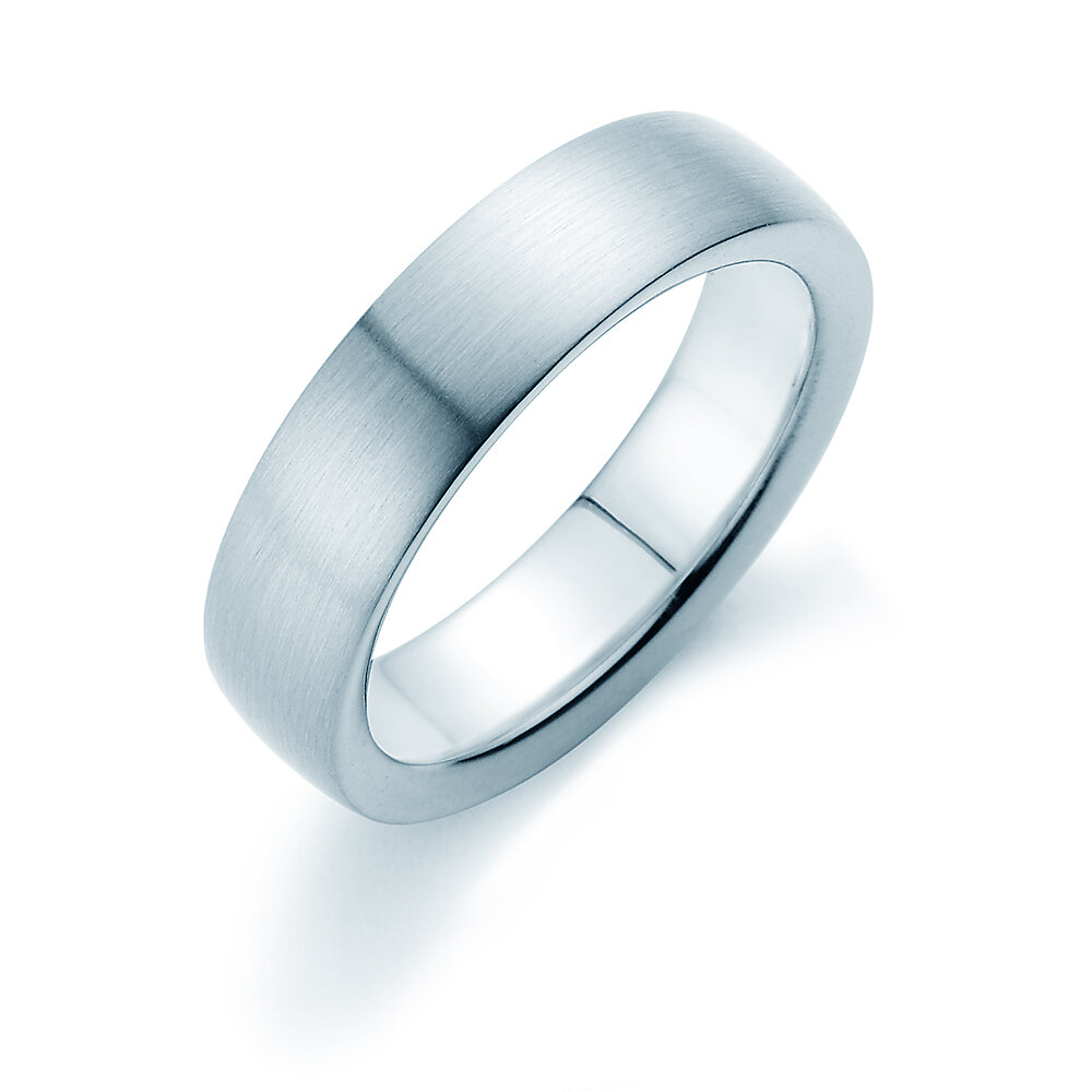 Herrenring Infinity 5,5mm in Silber 925/- matt