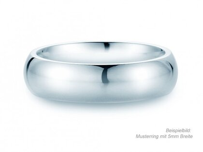 Herrenring Classic 6mm in 14K Weißgold poliert