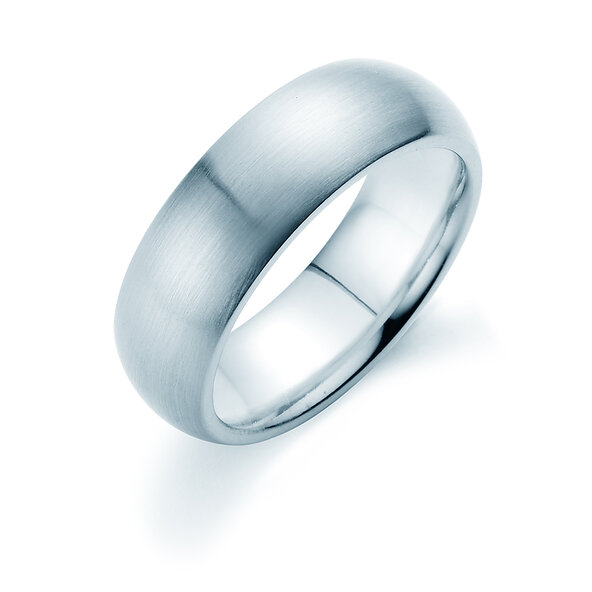 Herrenring Classic 7mm in Silber 925/- matt
