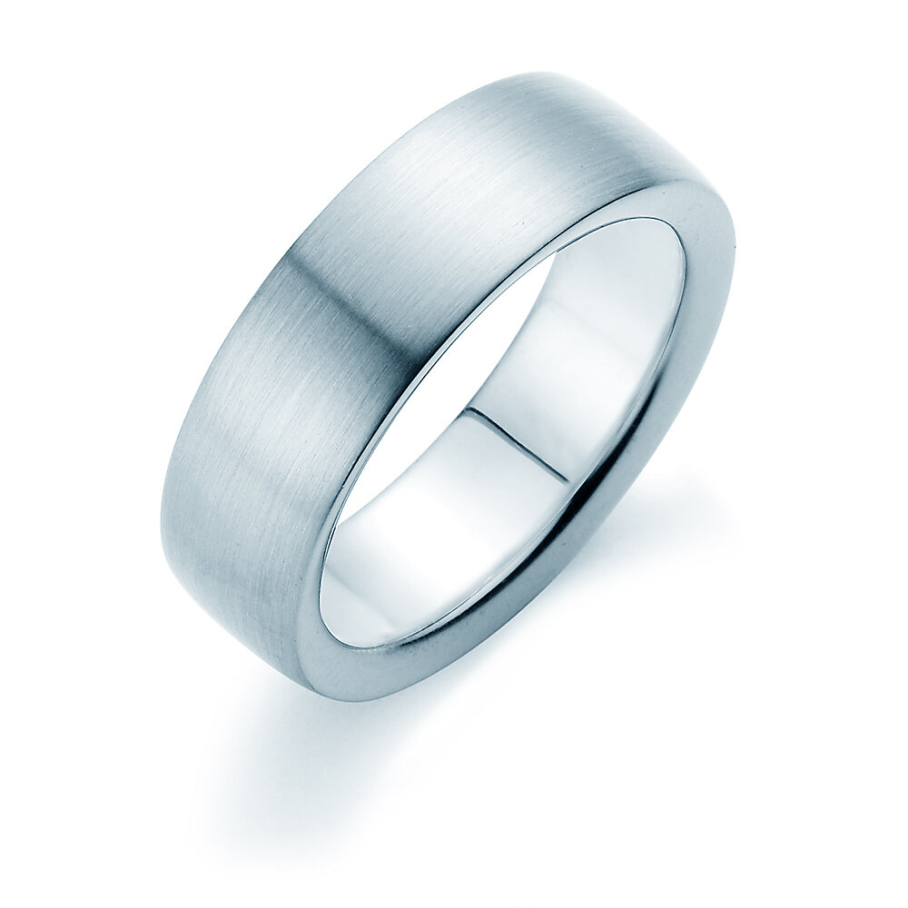 Herrenring Infinity 6,5mm in Silber 925/- matt
