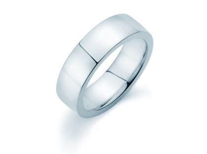 Herrenring Modern 7mm in Platin 950/- poliert