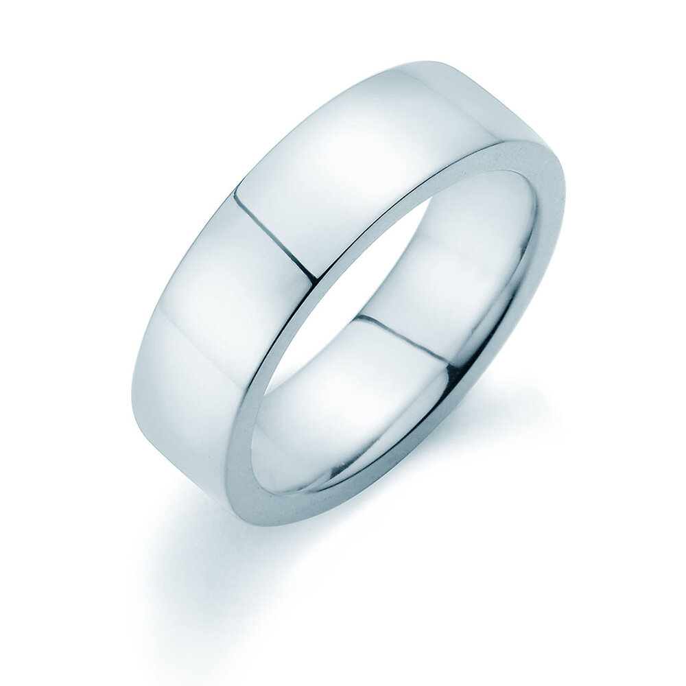 Herrenring Modern 7mm in Silber 925/- poliert