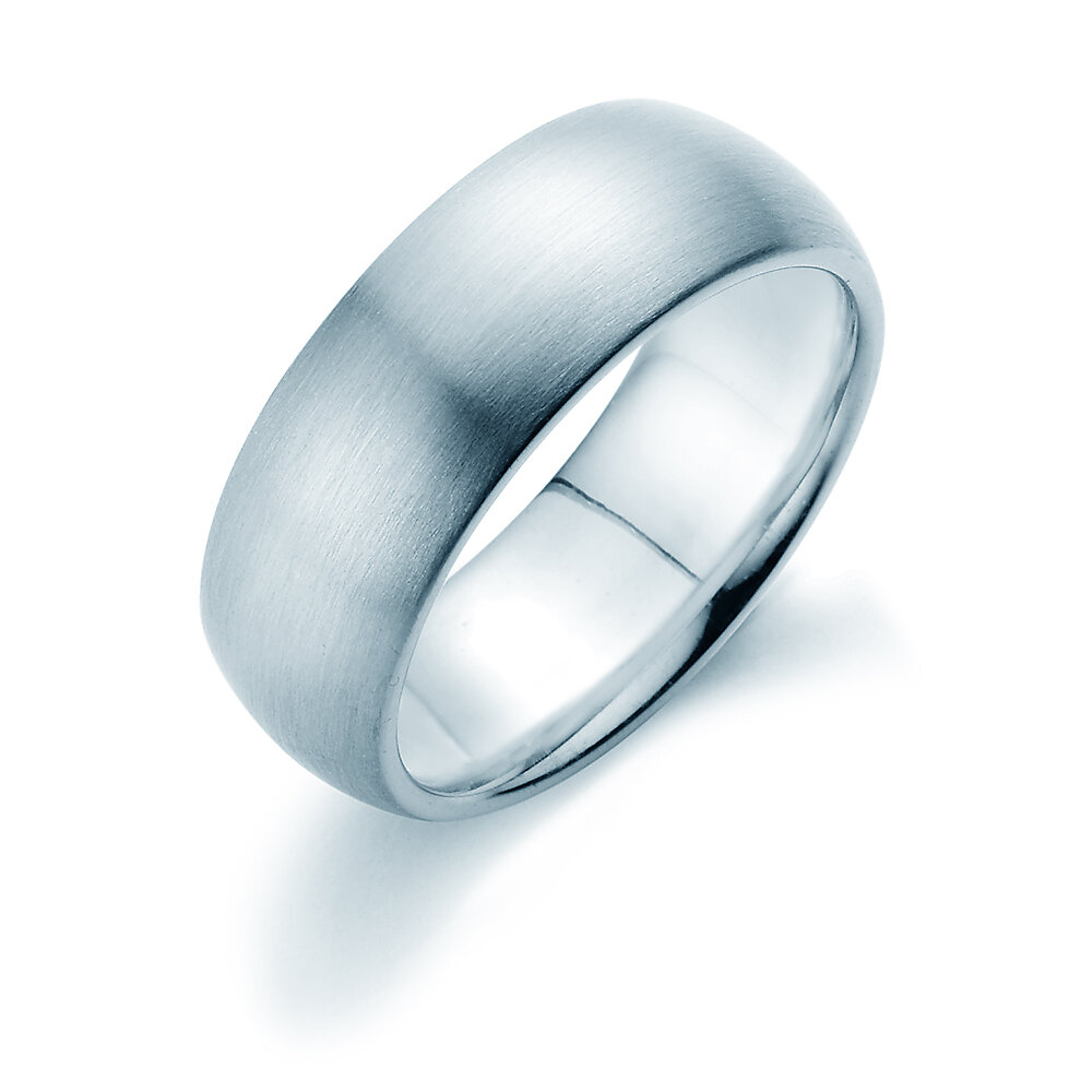 Herrenring Classic 8mm in Platin 950/- matt