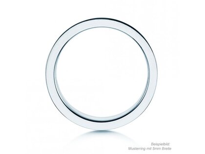Herrenring Modern 8mm in 14K Weißgold poliert