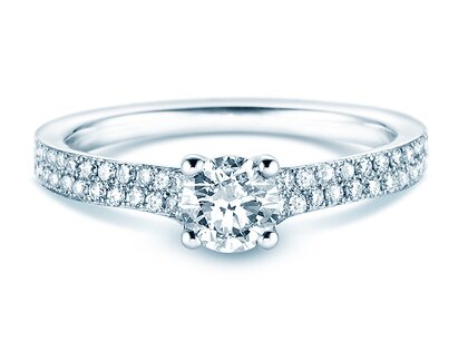Verlobungsring Claire in 18K Weißgold mit Diamanten 0,70ct G/SI