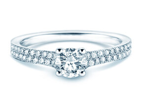 Verlobungsring Claire in 18K Weißgold mit Diamanten 0,70ct G/SI