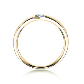 Verlobungsring Italic in 14K Gelbgold mit Diamant 0,03ct H/SI