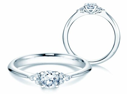 Verlobungsring Vivid Diamond in 9K Weißgold mit Diamanten 0,43ct G/SI