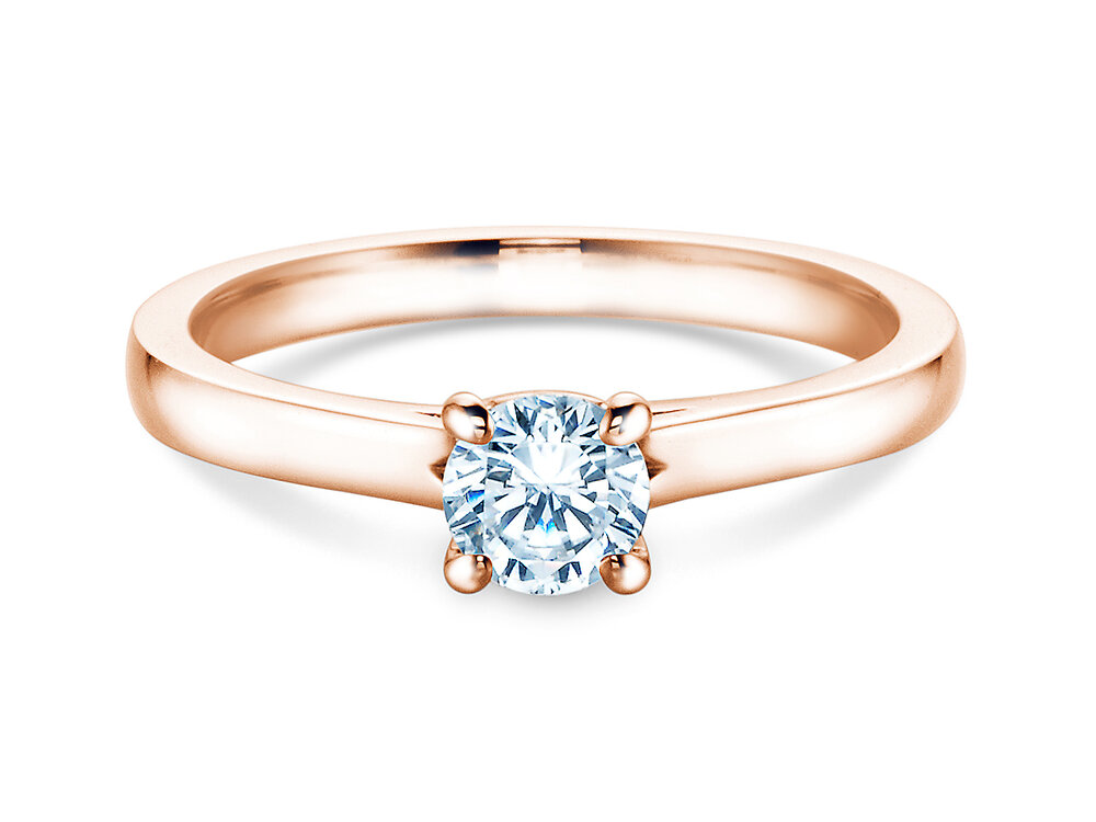 Verlobungsring Romance in 14K Roségold mit Diamant 0,50ct G/SI