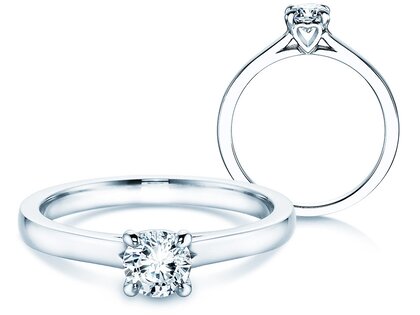 Verlobungsring Romance in 9K Weißgold mit Labordiamant 0,50ct E/VS