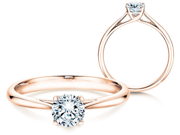 Verlobungsring Delight in 18K Roségold mit Labordiamant 0,50ct E/VS