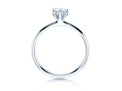 Verlobungsring Classic 6 in 9K Weißgold mit Labordiamant 0,50ct E/VS