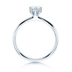 Verlobungsring Classic 6 in 9K Weißgold mit Labordiamant 0,50ct E/VS