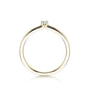 Verlobungsring Classic 4 in 14K Gelbgold mit Diamant 0,05ct H/SI