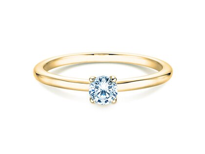 Verlobungsring Classic 4 in 14K Gelbgold mit Diamant 0,25ct G/IF