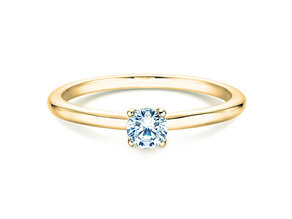 Verlobungsring Classic 4 in 14K Gelbgold mit Diamant 0,25ct G/IF