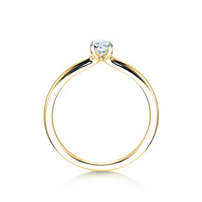 Verlobungsring Classic 4 in 14K Gelbgold mit Diamant 0,25ct G/IF