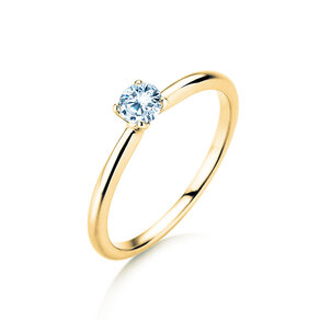 Verlobungsring Classic 4 in 14K Gelbgold mit Diamant 0,25ct G/IF