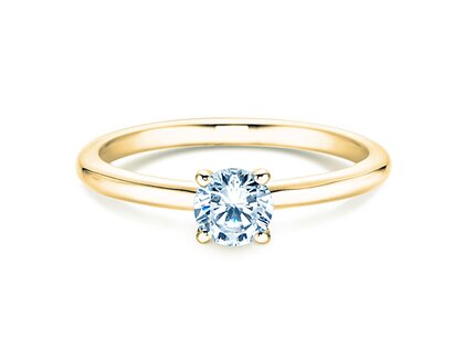 Verlobungsring Classic 4 in 14K Gelbgold mit Diamant 0,40ct G/SI