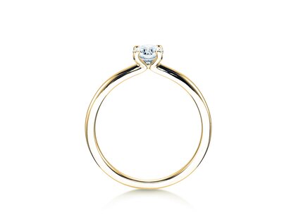 Verlobungsring Classic 4 in 14K Gelbgold mit Diamant 0,40ct G/SI