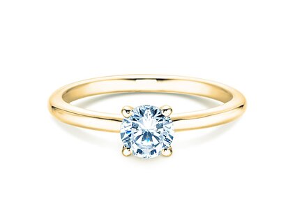 Verlobungsring Classic 4 in 9K Gelbgold mit Labordiamant 0,50ct E/VS